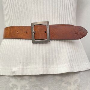 Lands' End Leather Belt Small Waist Penny Brown Basic Style